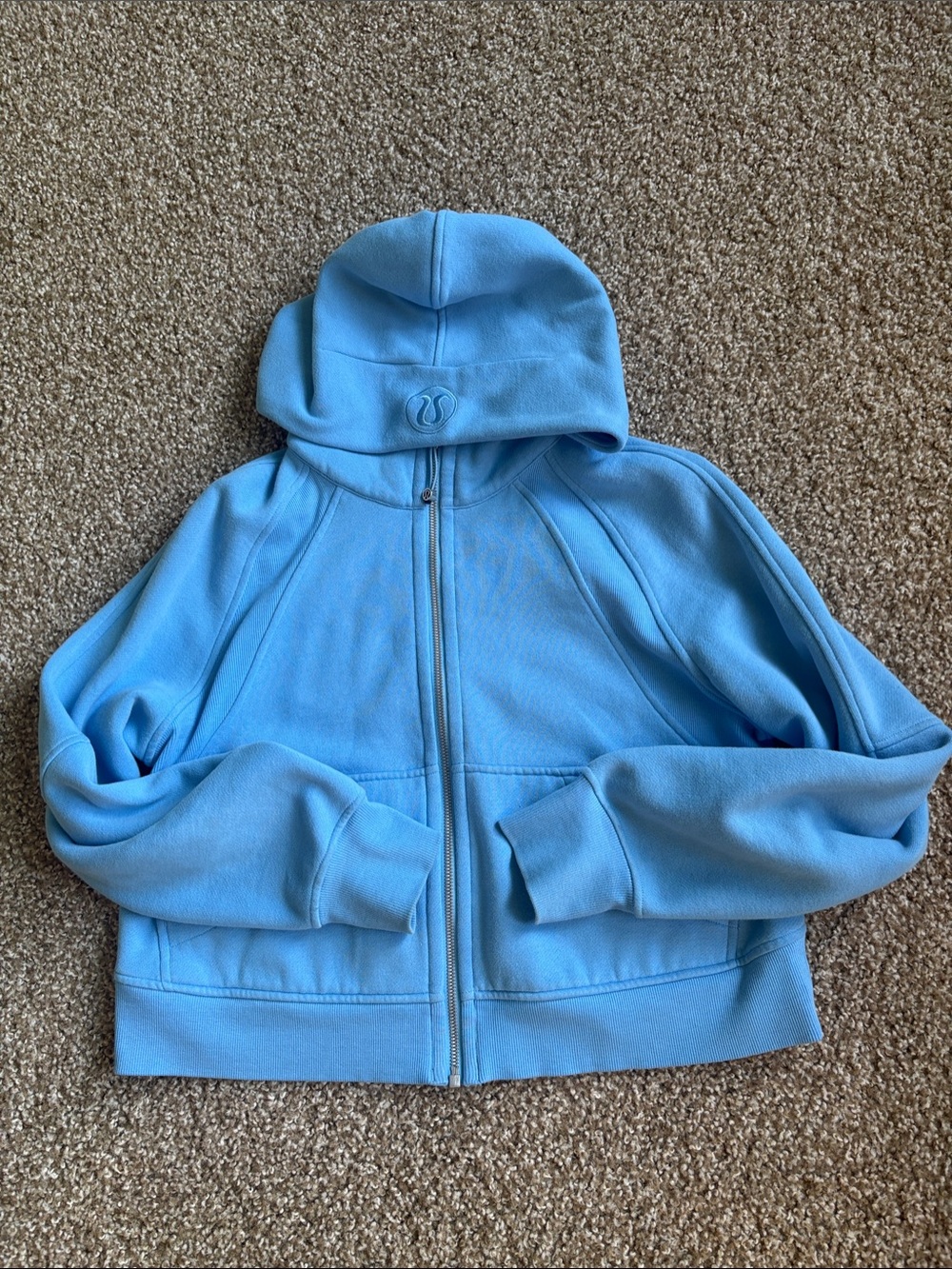 Lululemon Light Blue Full-Zip Scuba Hoodie
